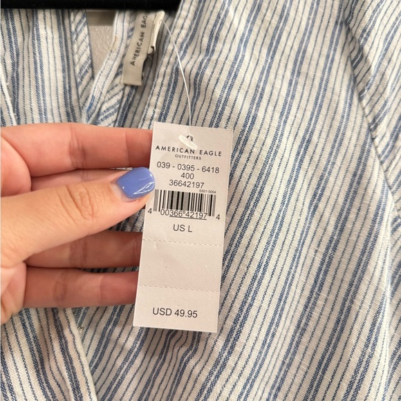 SOLD - NWT American Eagle Blue and White Striped Dress - Picture 4 of 4